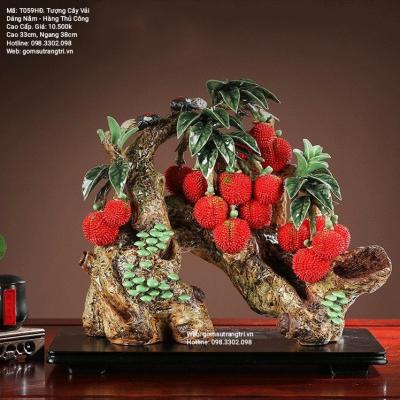 TƯỢNG CÂY VẢI DÁNG NẰM - HÀNG THỦ CÔNG CAO CẤP